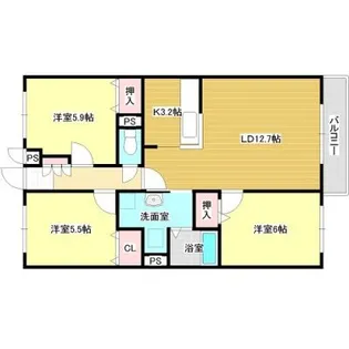 Jステージ拓勇【1階】の間取り