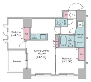 クレヴィアリグゼ日暮里【10階】の間取り