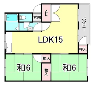 明舞13団地46号棟【3階】の間取り