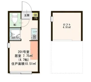 パルメゾン鷺宮【2階】の間取り