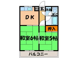 ハローハイツ【1階】の間取り