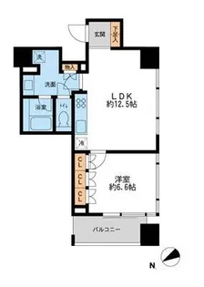 プロスペクトKALON三ノ輪【13階】の間取り