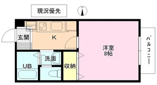 ルミエール若里【1階】の間取り