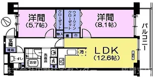 シトラス平和台【2階】の間取り