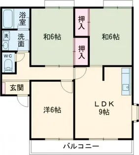 グリーンパークみよし【2階】の間取り