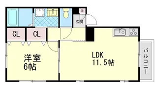 エルツイン A【1階】の間取り