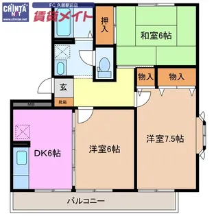 セ・モア B【2階】の間取り