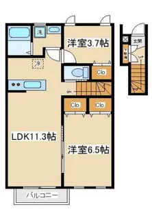 カーサフレスコ【2階】の間取り