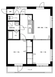 リベア蔵王【2階】の間取り