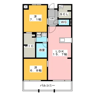 サニーサイドV【3階】の間取り