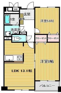グロリエッテ【1階】の間取り