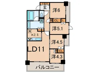 コンフォリア上池台の間取り