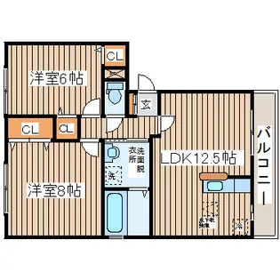 イズ・ミル中央【1階】の間取り