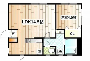 ミューズ白ゆり【2階】の間取り