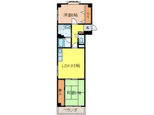 カ-メルハイツIIの間取り