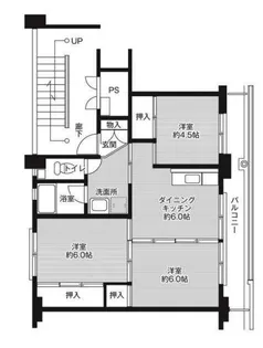 ビレッジハウス建部吉田1号棟【1階】の間取り