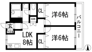 宝旭ハイツ【2階】の間取り