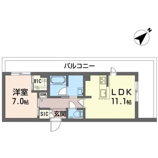 アジュールモア長津田【3階】の間取り