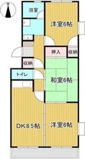 シティーパレス松本【2階】の間取り