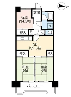 UR到津南【4階】の間取り