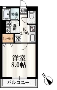 シャルマンハイツ【2階】の間取り