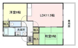 モナリエ大谷【1階】の間取り