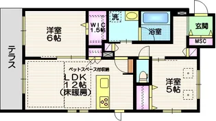 アノイエ 東棟【1階】の間取り