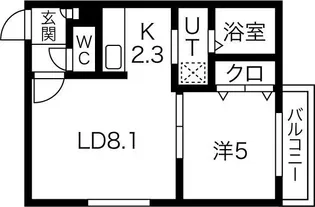 プリオール二十四軒【4階】の間取り