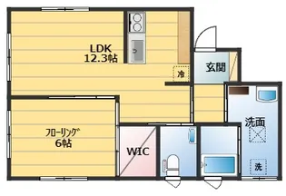 CASA南浜【1階】の間取り