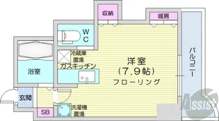 シティハイムN15A棟【9階】の間取り
