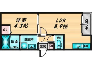 アークティカ小路【3階】の間取り
