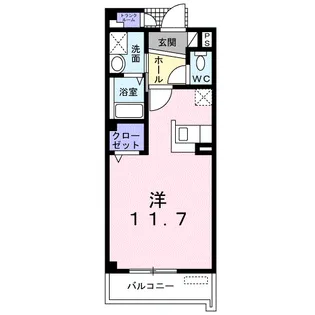 ジュール フェリエ【3階】の間取り