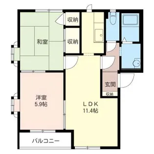ファミールミカサ【1階】の間取り