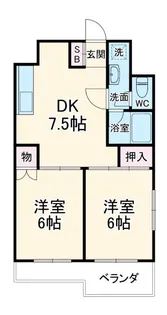 エクセルハイムVI【1階】の間取り