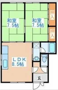 メゾン八軒【2階】の間取り