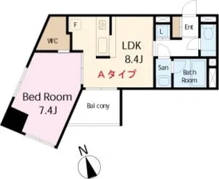 エムラインタワー【7階】の間取り