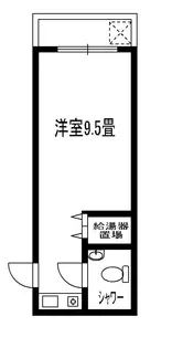 ハイツ新富町【3階】の間取り