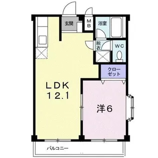 ハイツクリアスA【2階】の間取り