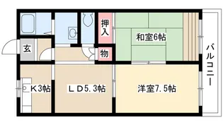 フィエラ山崎川【3階】の間取り
