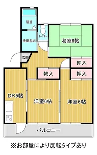 プライムコートA【3階】の間取り
