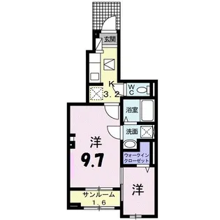 メロウ ヴィラ II【1階】の間取り