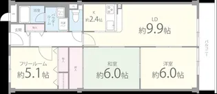 パール久米田【2階】の間取り
