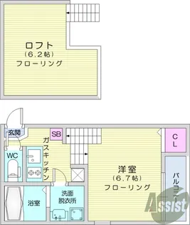 ハーモニーテラス南大野田【1階】の間取り