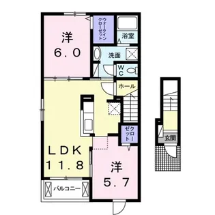 ラック ドゥ【2階】の間取り