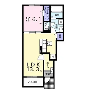 Kメゾン君津【1階】の間取り