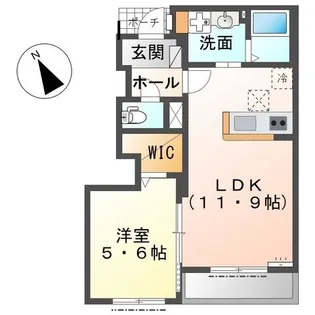 パルティールII・桜香【1階】の間取り