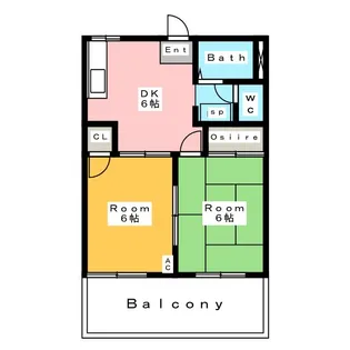ジュネス B【1階】の間取り
