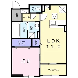 フェリア太田B【1階】の間取り