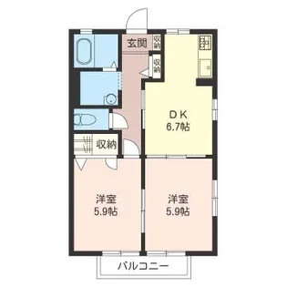 エクセルハイム【2階】の間取り