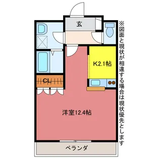 ヒーリングパレス【1階】の間取り